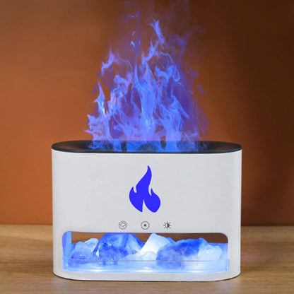 Crystal Salt Rock Flame Humidifier