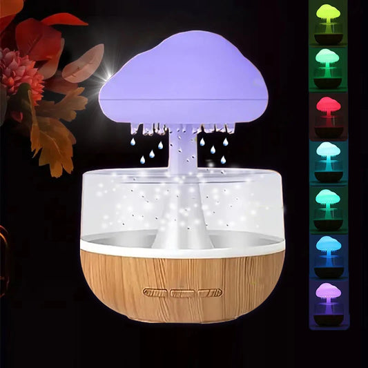 Rain cloud lamp humidifier