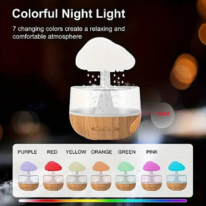 Rain cloud lamp humidifier