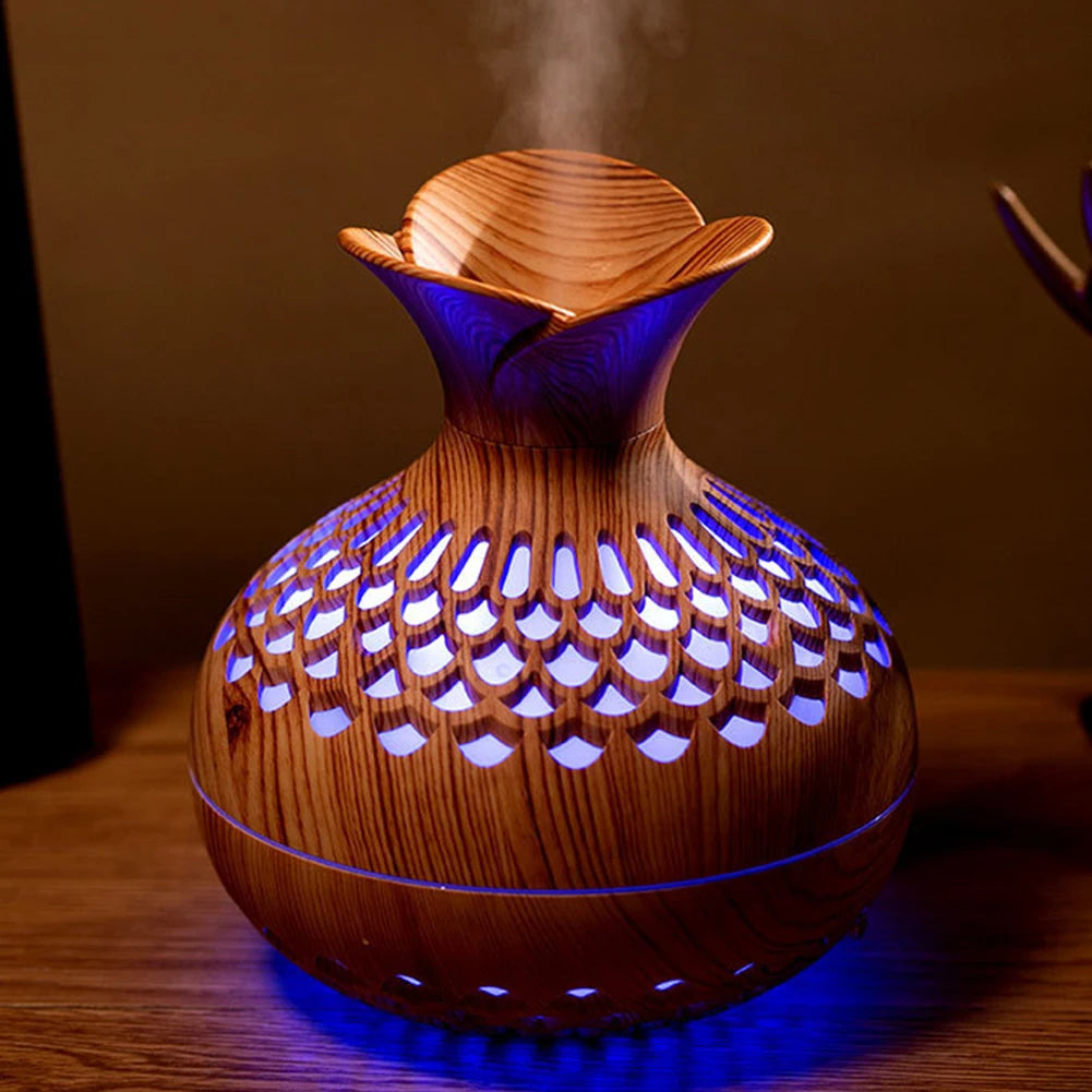 Wood Grain Flower Humidifier