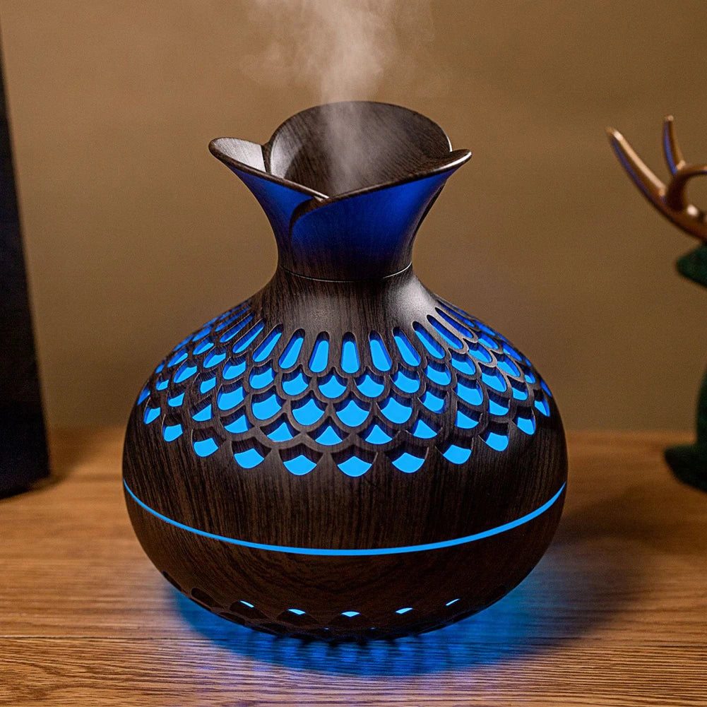 Wood Grain Flower Humidifier